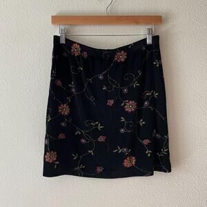 90s Vintage floral whimsigoth fairy grunge skirt